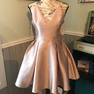 Pale pink satin formal dress size small